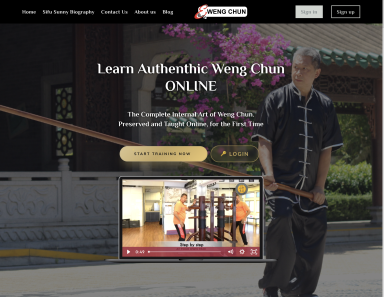 Experience Weng Chun Online Academy Homepage